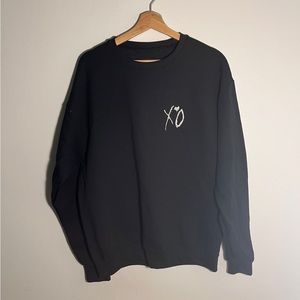 Black XO The Weeknd After Hours Embroidery Crewneck Sweatshirt